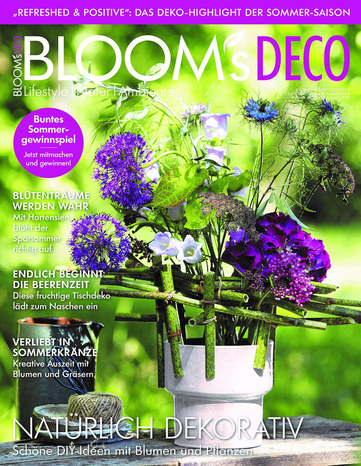 Cover der aktuellen Ausgabe: „Natürlich dekorativ“ (Juli/August)